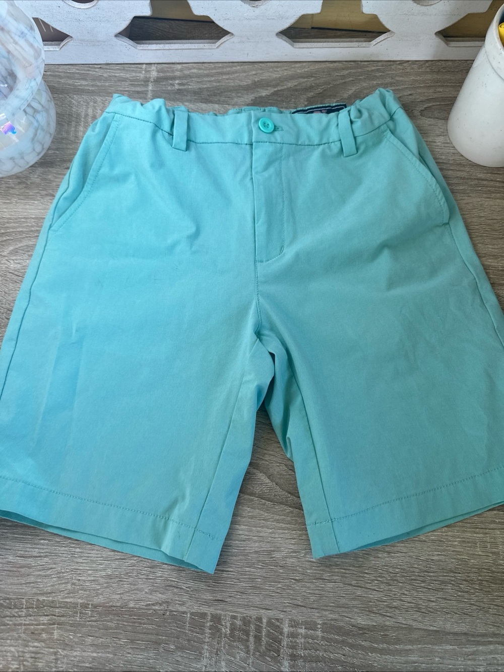 Boys, Vineyard Vines Performance Golf Shorts Adjustable Waist Size 12 Mint Color